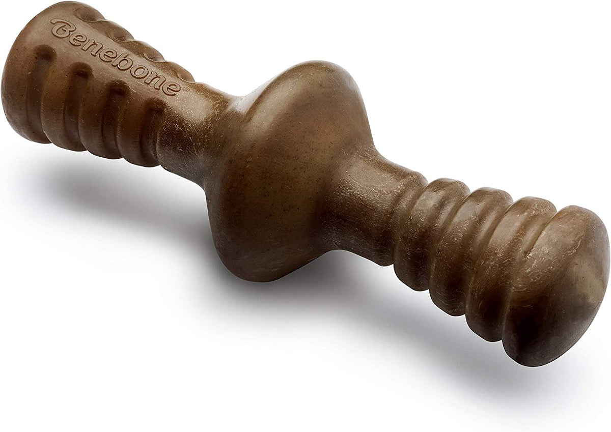 Zaggler Premium Dog Chew Toy for Aggressive Chewers, Infused with Real Bacon, Large Size